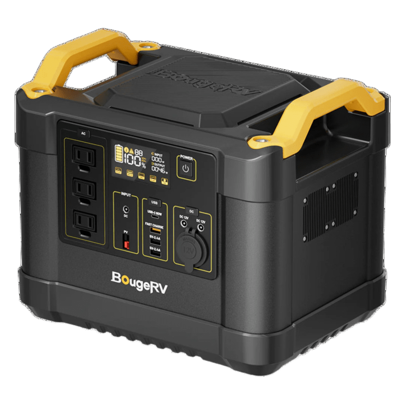 BougeRV Fort 1000 Portable Generator Solar Front View