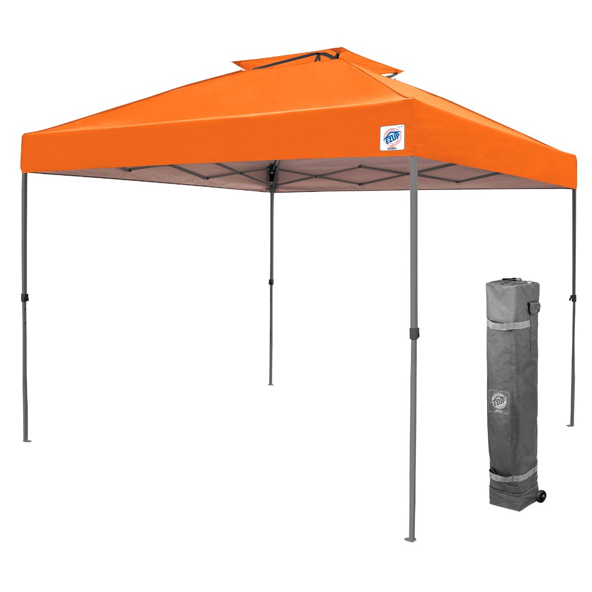 E-Z UP Patriot Vented Front view Orange