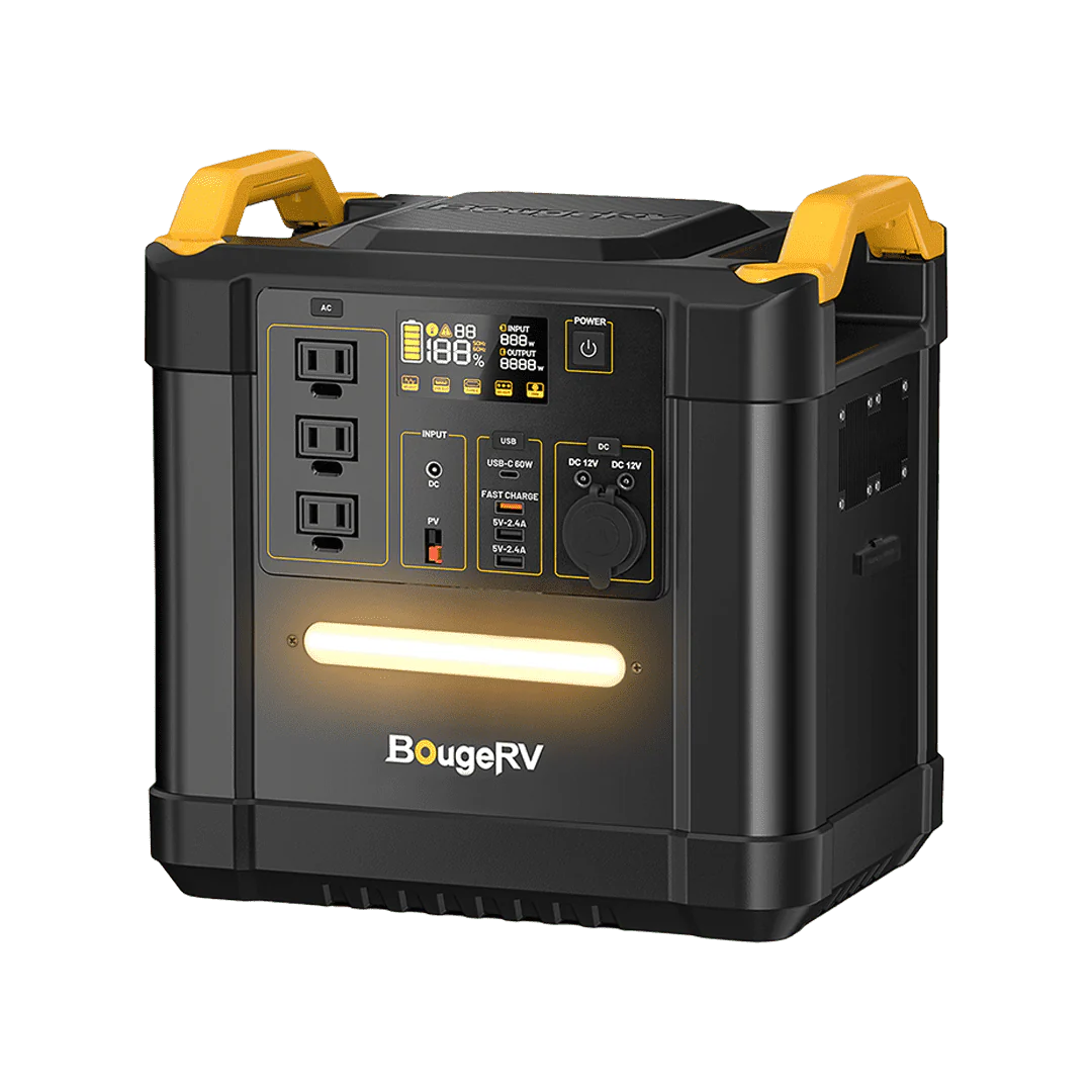 BougeRV FORT 1500 1456Wh LiFePO4 Portable Generator Front View