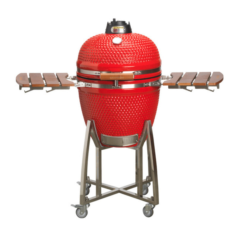 Gridiron Outdoor Kamado 21 Ceramic Grill & Charcoal Smoker Red