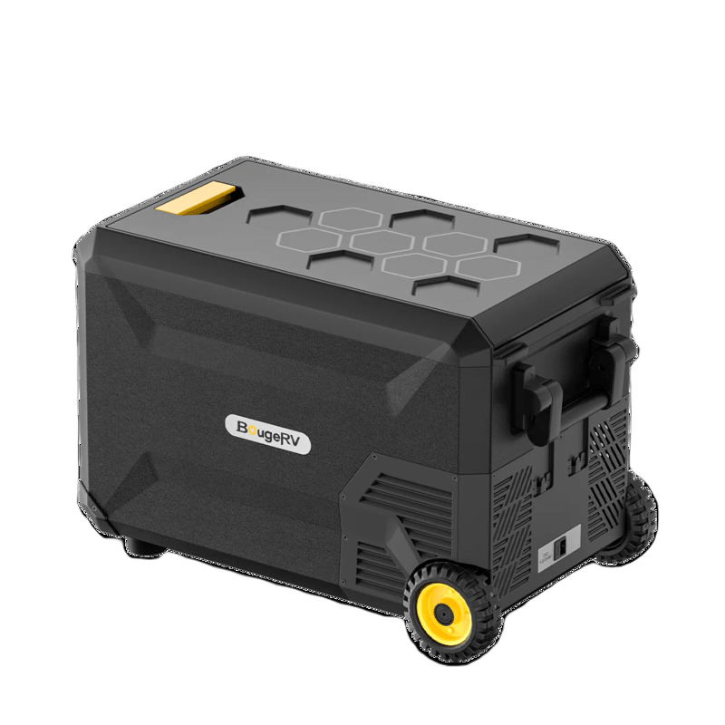 BougeRV ASPEN 30 PRO 12V Portable Fridge with wheels closed view