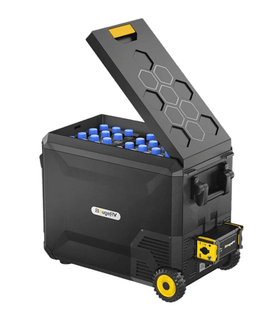 BougeRV ASPEN 40 PRO 12V Portable Fridge with 220Wh Battery Open Lid