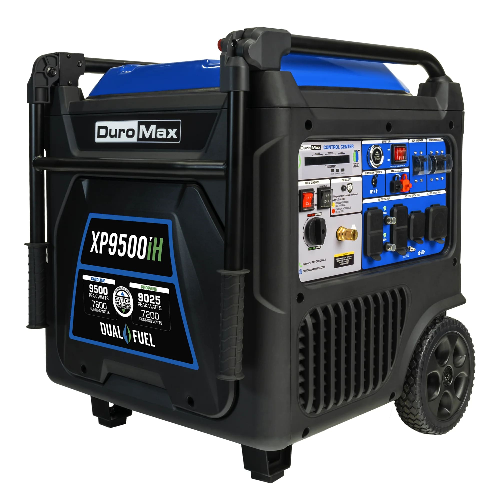 DuroMax 9,500 Watt Portable Dual Fuel Inverter Generator w/ CO Alert home generator