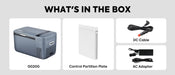 ICECO 21QT GO20 Dual Zone Electric Portable Fridge What is in the box
