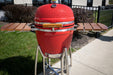 Gridiron Outdoor Kamado 21" Ceramic Grill & Charcoal Smoker Closed view red