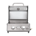 Monument G22 Stainless Tabletop Gas Grill Open Lid